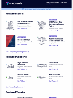 Vivid Seats - Your Tampa Bay Ticket Update