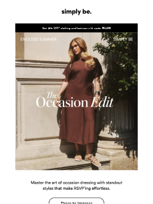 Simply Be (United Kingdom) - RSVP: Yes to the dress for LESS 💌