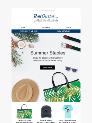 BeltOutlet.com - Fresh arrivals for sunny days 🌞