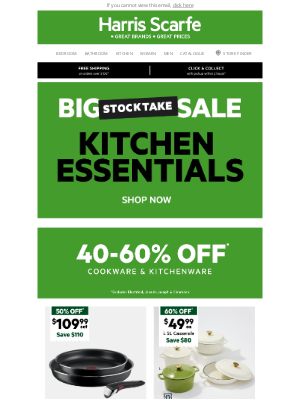 Harris Scarfe (Australia) - Unbeatable Stocktake Deals For Your Kitchen!