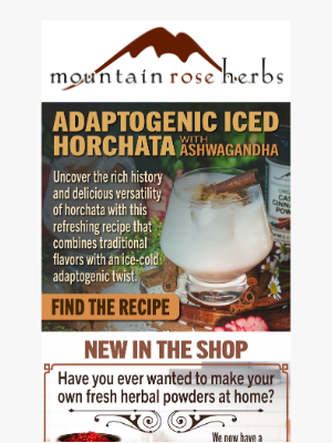 Mountain Rose Herbs - Adaptogenic Iced Horchata with Ashwagandha