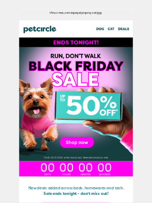 Pet Circle (Australia) - Final hours | Black Fri up to 50% off savings