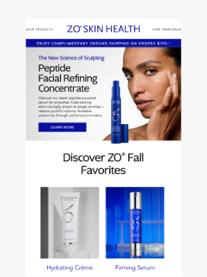 ZO Skin Health - Introducing: Peptide Facial Refining Concentrate