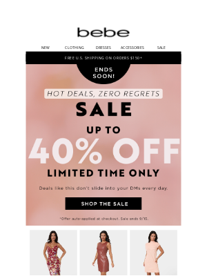 No Pressure, Just FOMO. 40% Off
