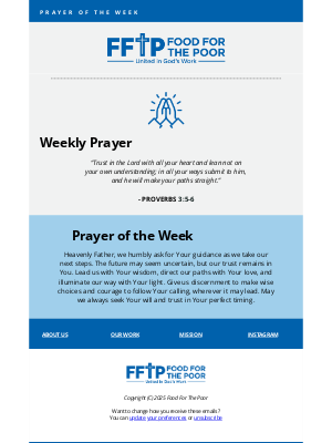 Food For The Poor - 🙏 Prayer of the Week
