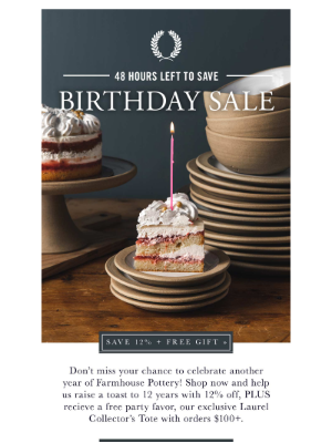 Farmhouse Pottery - 48 Hours Left ⏰ For Birthday Savings