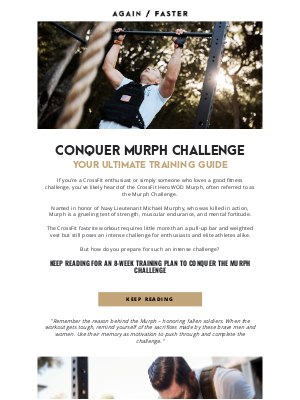 Conquer Murph Challenge: 8-Week Training Plan