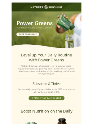Nature's Sunshine - Add More GREEN to Your Wellness ROUTINE  🌱