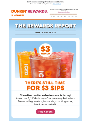 Dunkin' Donuts - Here come the savings ☀️
