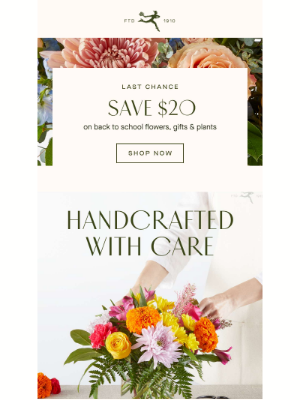 FTD Flowers - Same Day Flowers & Gifts are $20 Off Now!