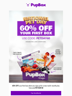 PupBox - 🐾 Tails Will Wag—Your First Box is 60% Off!