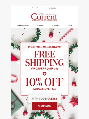 Current Catalog - Clock’s ticking to unlock free shipping + 10% off 🎄