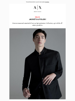 Armani - Timless Pieces Up To 50% Off