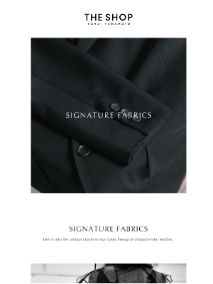 Yohji Yamamoto (Japan) - SIGNATURE FABRICS