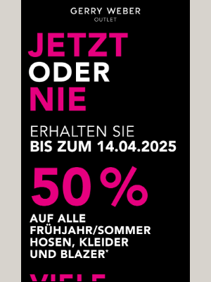 Bis zu 50 % auf viele Frühjahr/Sommer Artikel!