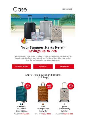 Case Luggage - Still Time To Save On Luggage – Just In Time For Your Summer Getaway!