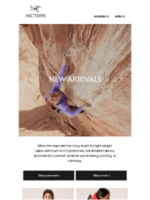 Arc’teryx - Freshen up your summer rotation
