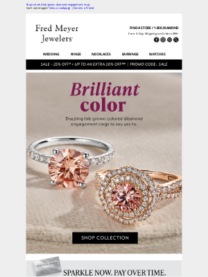 Fred Meyer Jewelers - Shop colored lab-grown diamond engagement rings 💍