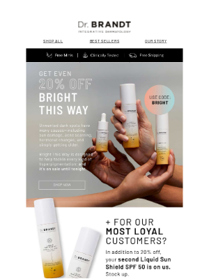 dr. brandt Skincare - Only Today Buy One, Get One