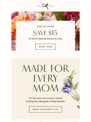 FTD Flowers - Bright Day & Bright Bouquets! $15 Off Flowers Sitewide!