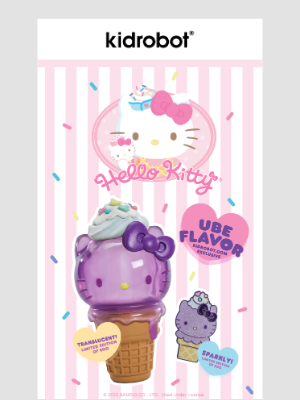 Kidrobot - NEW Web Exclusives: Hello Kitty® Ube Cones! 💜🍦