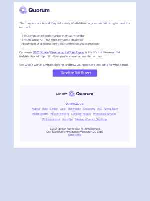 Quorum - The 2025 State of Government Affairs Report Is Here