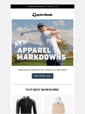 TaylorMade Golf - All-New Summer Apparel Markdowns