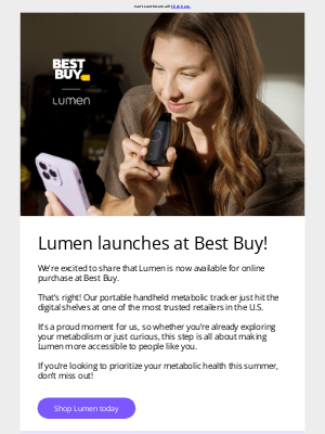 Lumen - Exciting news: Lumen is available at Best Buy