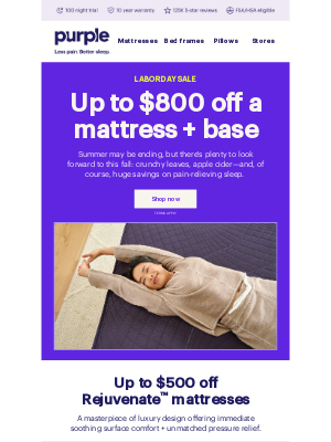 Purple - Labor Day savings are ON