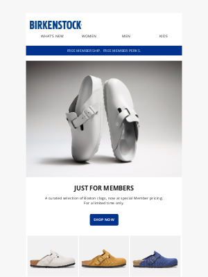 Birkenstock - Limited-time Member pricing on Boston clogs