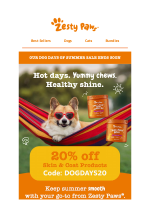 Zesty Paws - 🐾 Your pet deserves this: 20% OFF skin & coat products! ✨