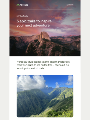 AllTrails - 5 incredible trails to spark your wanderlust