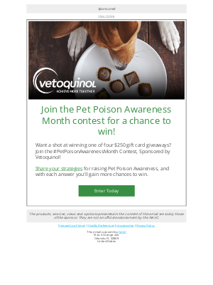 Todays Veterinary Nurse - Want a Shot at $250? Spread Pet Poison Awareness!