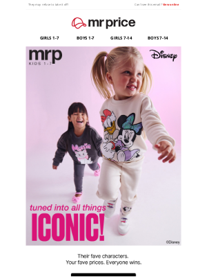 Mr Price (South Africa) - Disney & Marvel drop for the 1–7 crew from R79.99 😎
