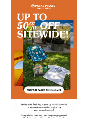 Parks Project - Final Hours: Up to 50% Off Ends Tonight!