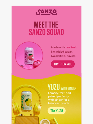 Sanzo Sparkling Water - Meet the Sanzo Squad 👋