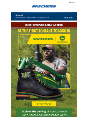 SKECHERS - JUST IN FOR MEMBERS ONLY: Exclusive early access to the new John Deere X Skechers Collab