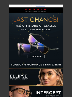 GUNNAR Optiks - Your offer ends tonight! 🚨