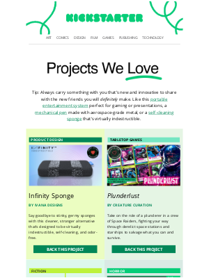 Kickstarter - Innovations we’re into