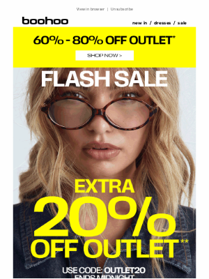 boohoo (United Kingdom) - FLASH: Extra 20% off outlet 🤑