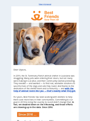 Best Friends Animal Society - Shelters nationwide are achieving no-kill, thanks to you
