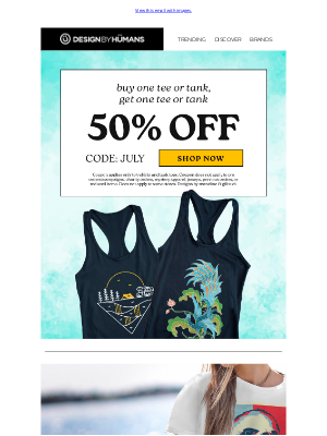 DesignByHumans - Go Fourth! Up to 50% Off. ❤️