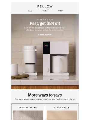 Fellow - $84 off. No barista skills required.