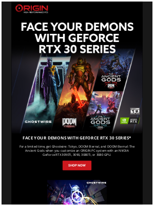 ORIGIN PC - Get 4 Games with GeForce RTX 30 Series