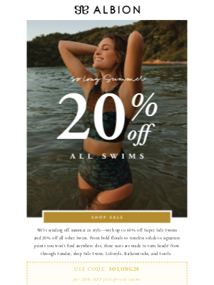 Albion Fit - So Long, Summer ☀️ Hello, 60% OFF
