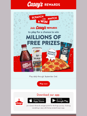 Casey’s General Stores - Have you played Scratch, Match & Win?
