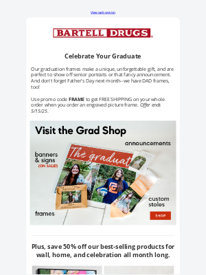 Rite Aid - ✨ Bonus Offer ✨ FREE SHIPPING when you order a frame and use code FRAME