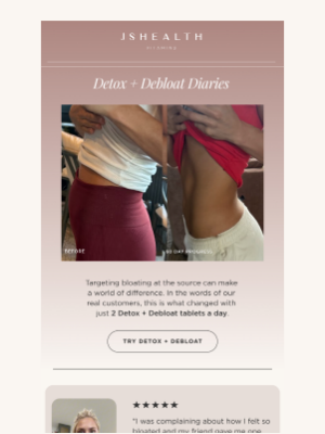 JS Health Vitamins - How real customers beat bloating 💚