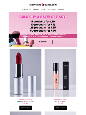 Everything5pounds.com - Your perfect pout awaits