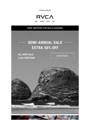 RVCA - Semi-Annual Sale Is HERE!